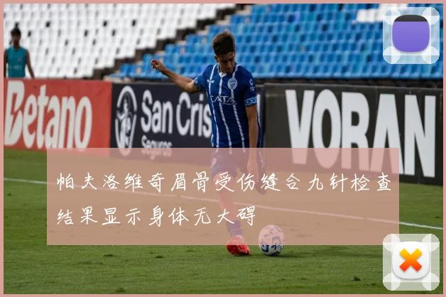 帕夫洛维奇眉骨受伤缝合九针检查结果显示身体无大碍